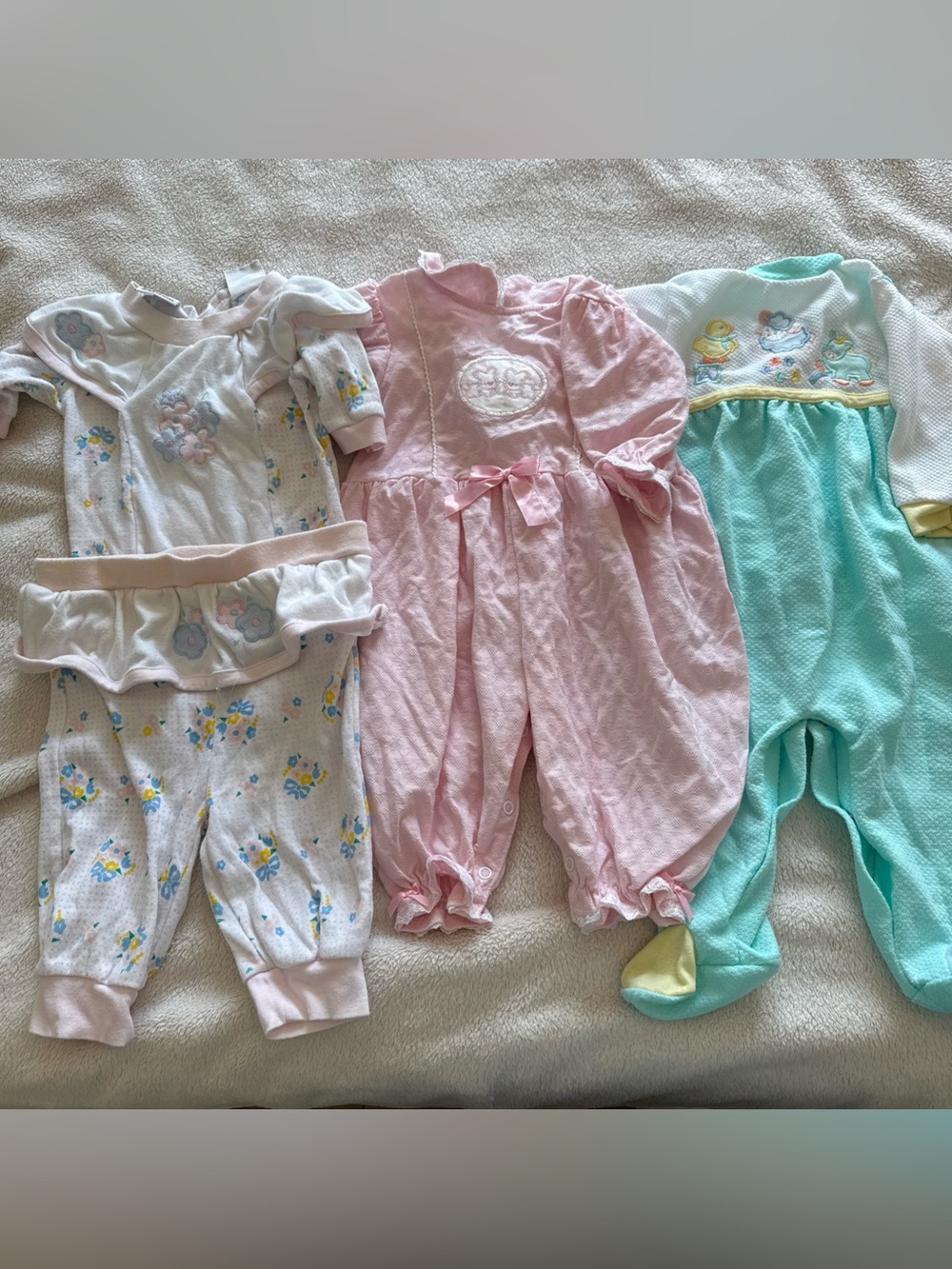Lot Of 3 Vintage 90s Baby Girl Clothes Little Me, Retro Baby, Buster Brown